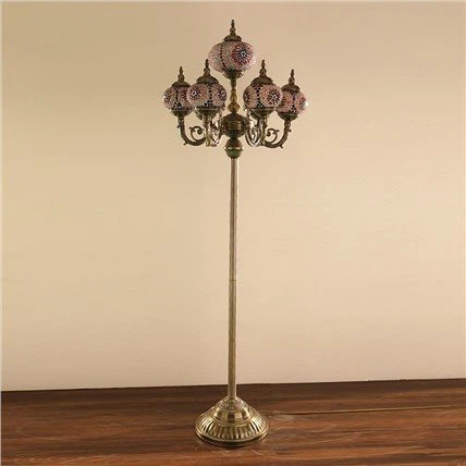 7 Šviesos Stiklinės turkiškos grindų lempos